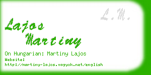 lajos martiny business card